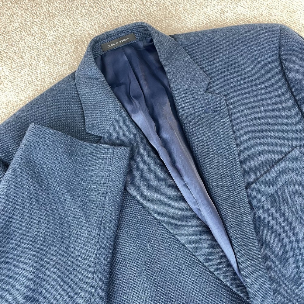 Lauren Ralph Lauren‎ Macys Sport Coat Mens 46L Navy Blue Notch Lapel Business